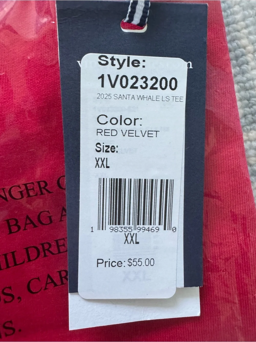 Vineyard Vines men’s' Red Whale Top